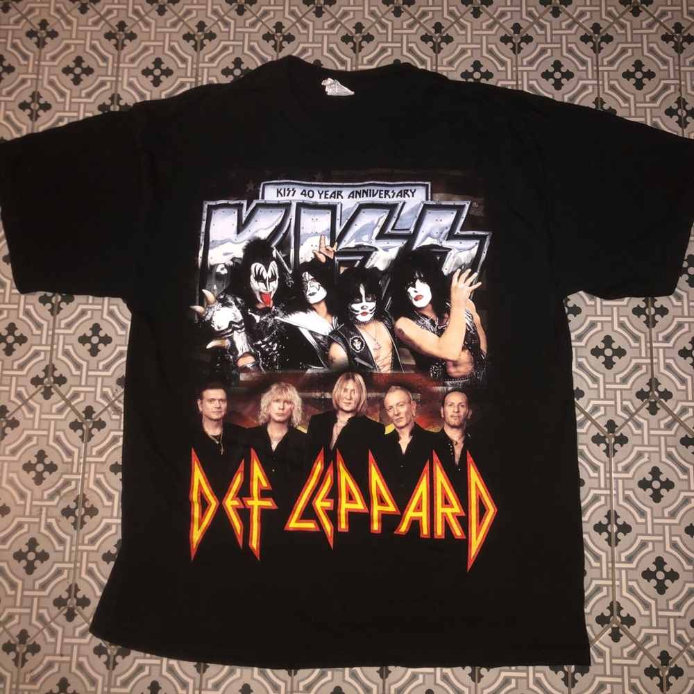 Kiss/Def Leppard 40th anniversary tee
